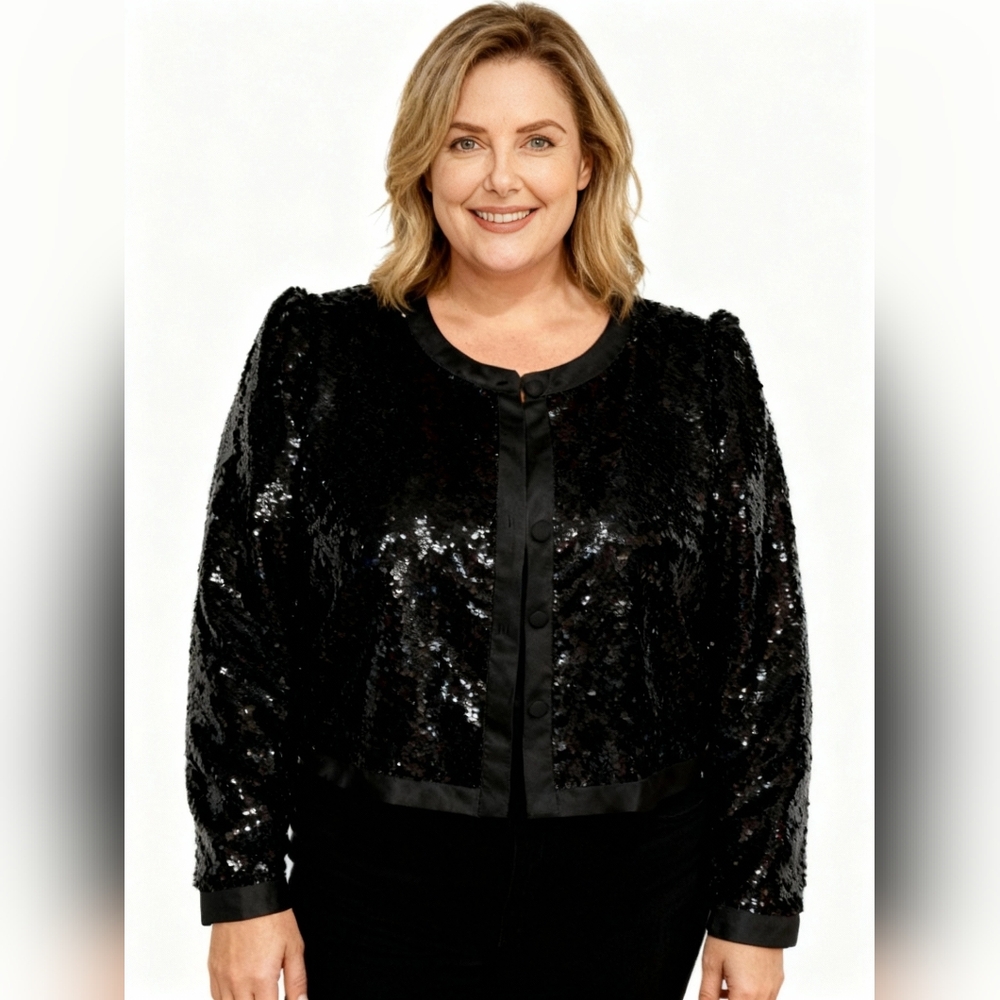Black Sequin Blazer